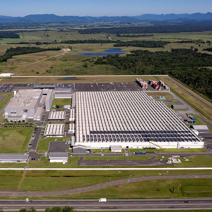 Aerial view of the BMW Group Plant Araquari.