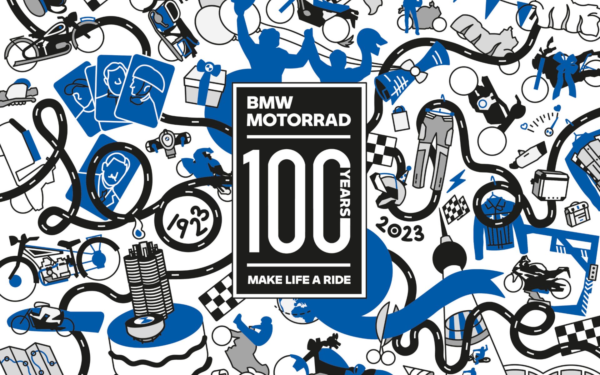 Illustration "BMW Motorrad 100 Years"