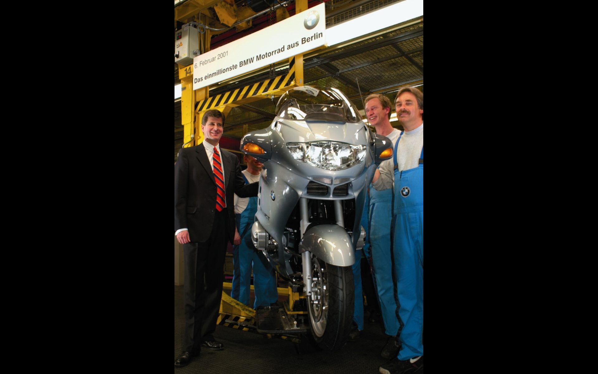 The one-millionth BMW motorcycle made in Berlin