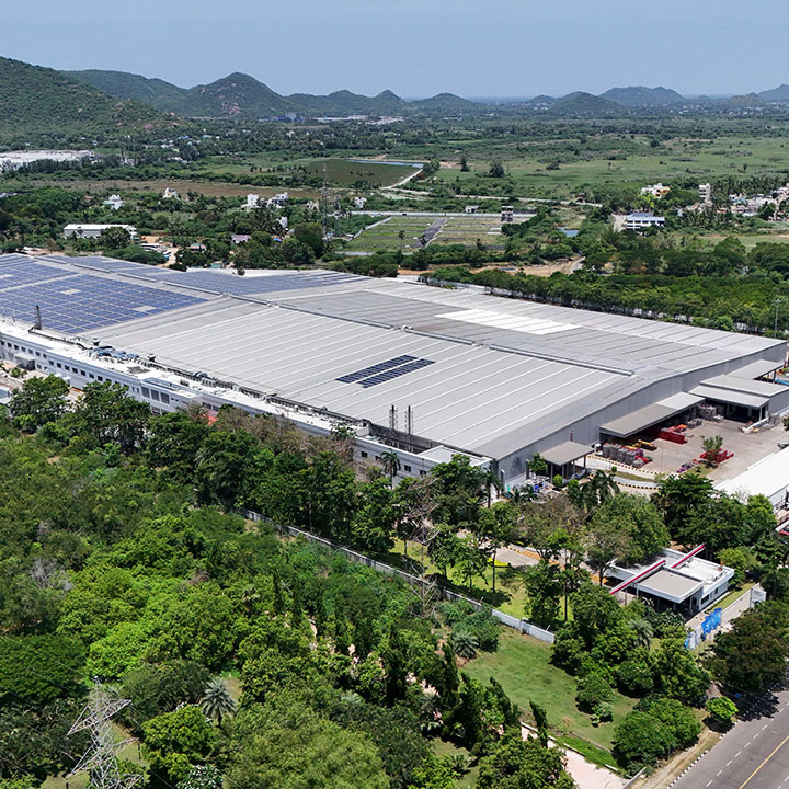 Aerial view of the BMW Group Plant Chennai.