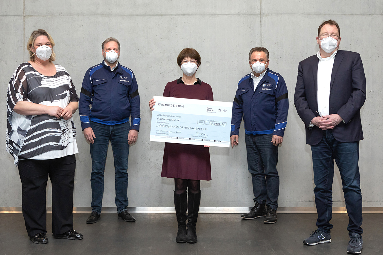BMW Group nahe Karl-Monz-Stiftung spendet 15.000 Euro an Onkologie-Hilfe Verein Landshut e.V.