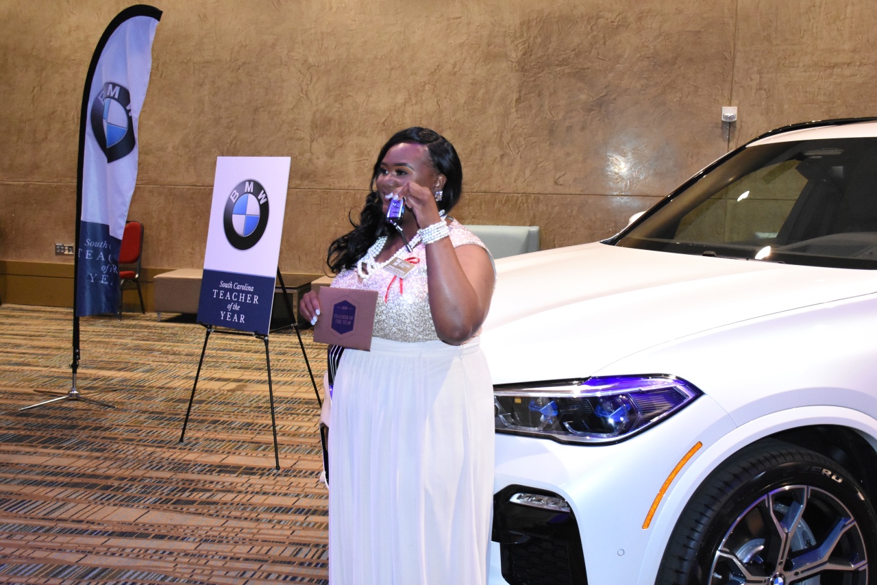BMW Manufacturing Presents SC Teacher of the Year with 2019 BMW X5. 