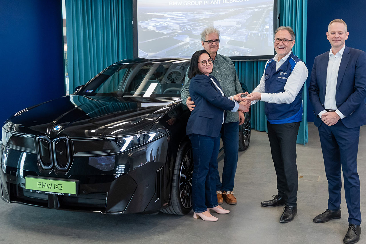 First BMW Neue Klasse vehicles rolls off the production line in BMW Group plant Debrecen..