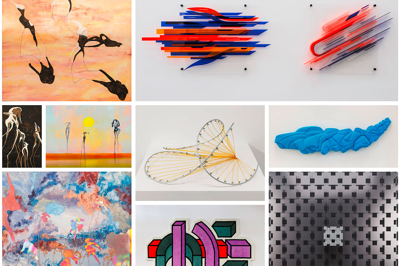 Multiple collage of paintings of different styles