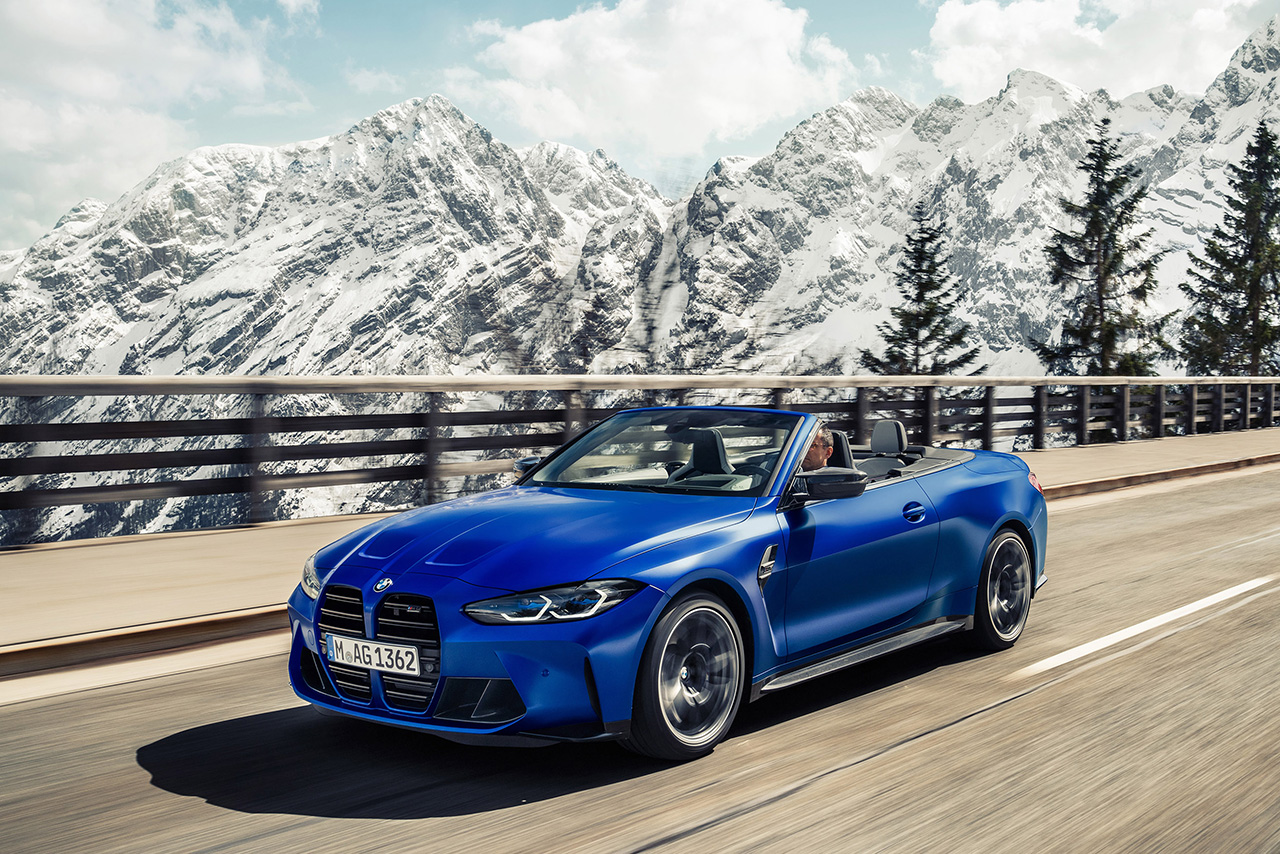 Blue BMW M4 Competition Convertible