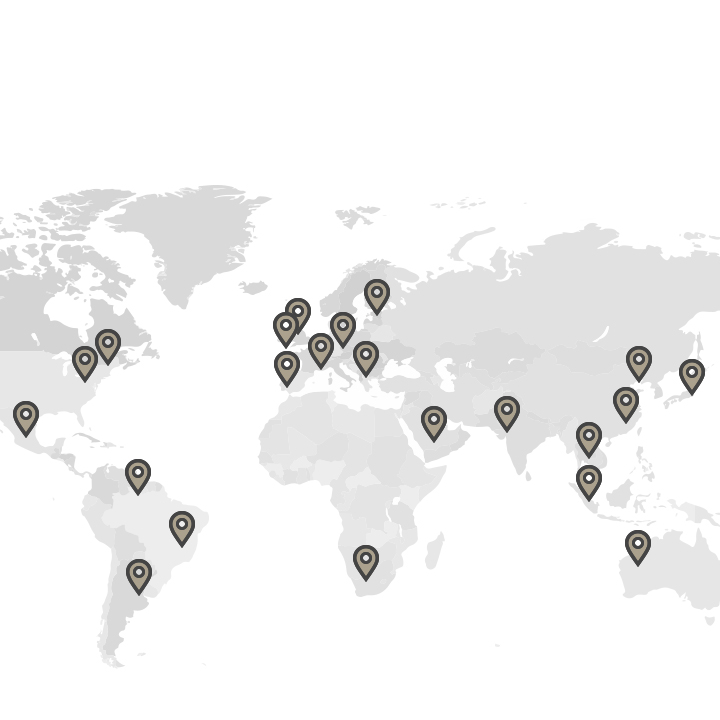 Map with locations of the BMW Group Plants worldwide.