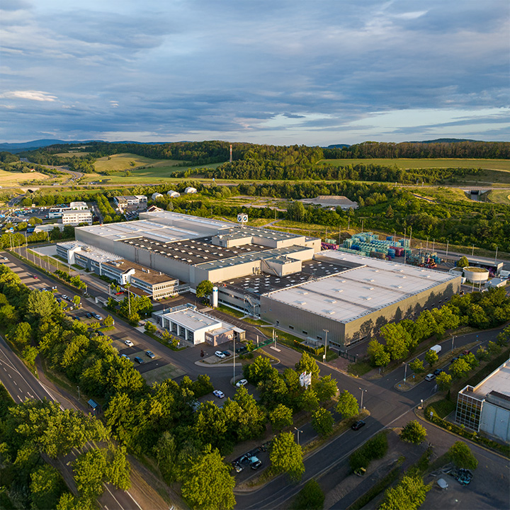 Aerial view of the BMW Group plant in Eisenach.