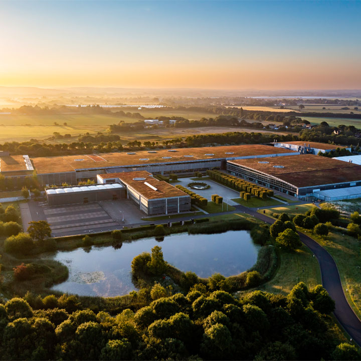 Aereal view of the Rolls-Royce Plant in Goodwood.