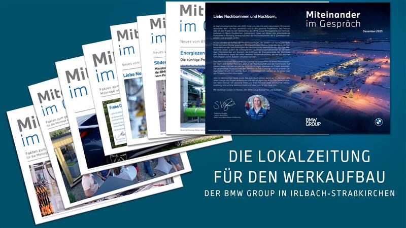 Das Cover der Zeitschrift zeigt den Titel "Miteinander im Gespräch" in auffälliger Schrift.