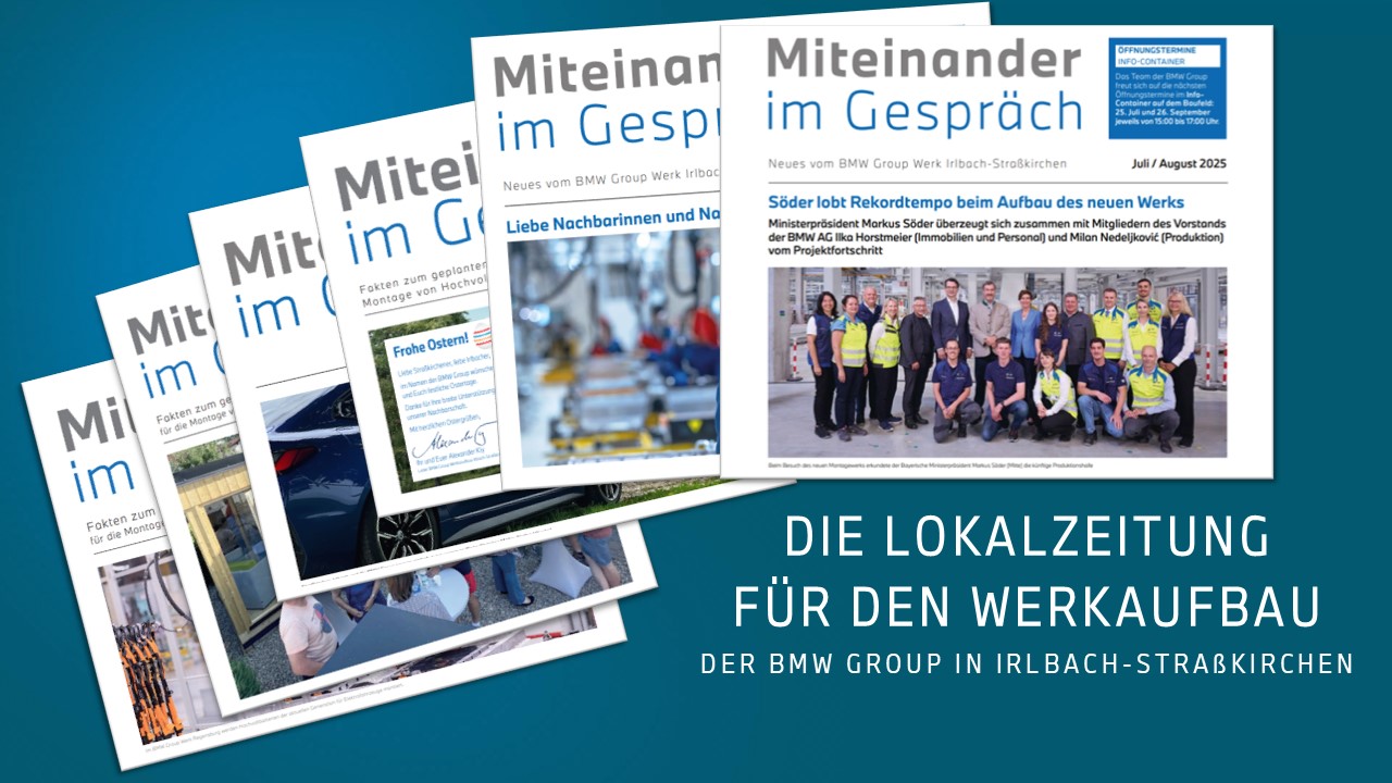 Das Cover der Zeitschrift zeigt den Titel "Miteinander im Gespräch" in auffälliger Schrift.