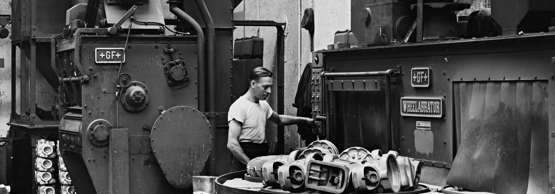 Arbeiter der sechziger Jahre im Werk Landshut