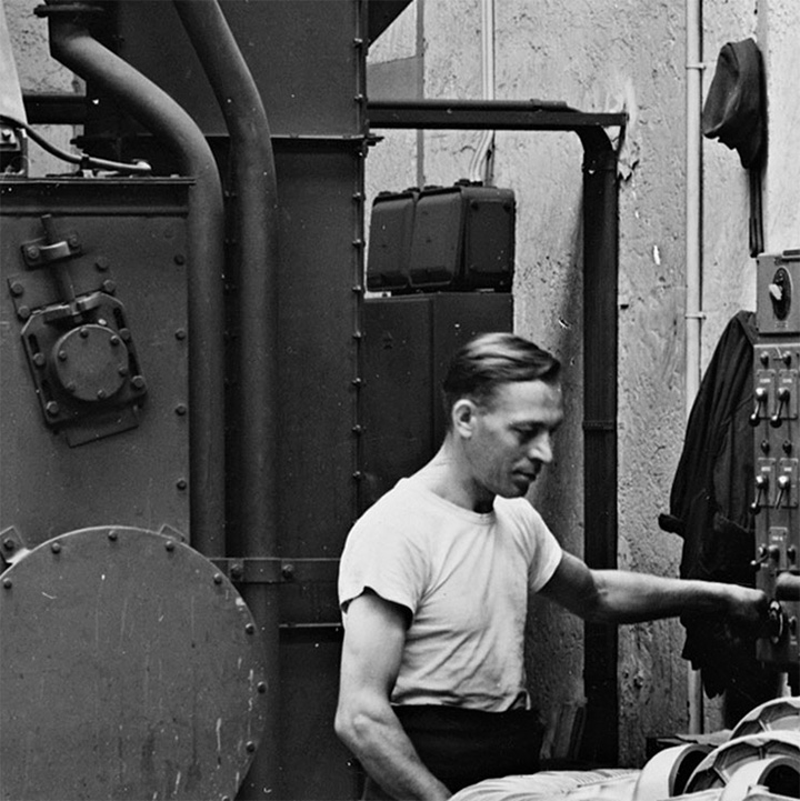Arbeiter der sechziger Jahre im Werk Landshut