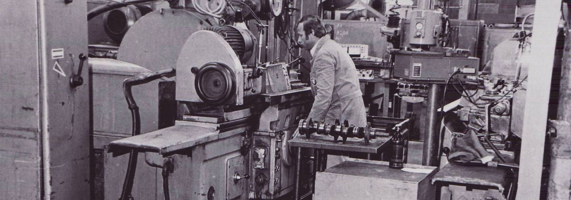 Factory worker in parts production