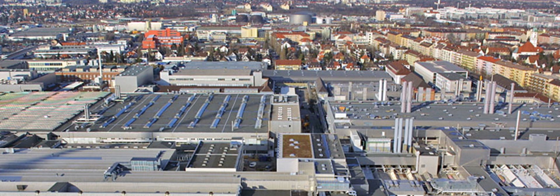 Aerial view of the Munich plant in 1990