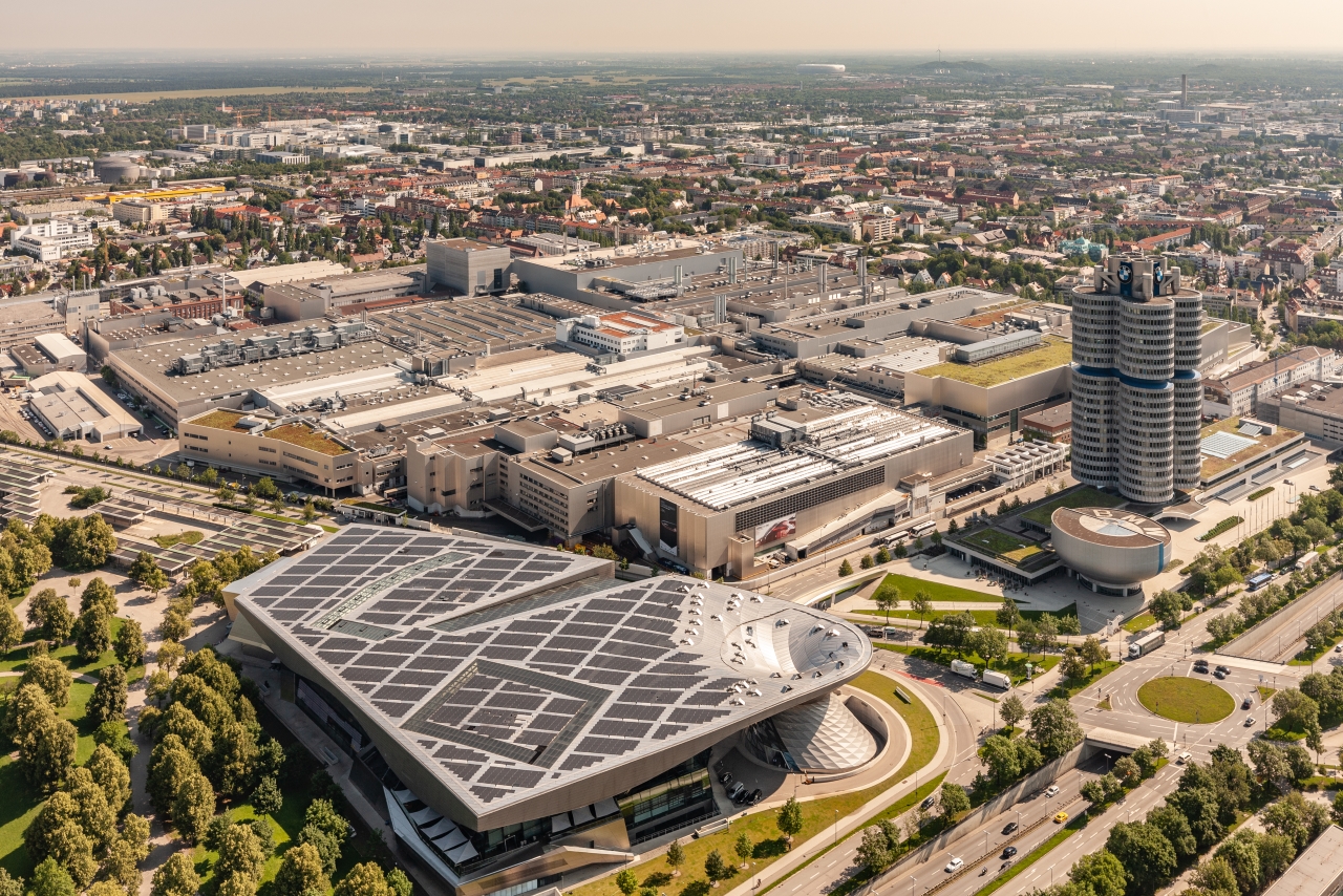 Aerial view of the BMW Group Plant Munich
