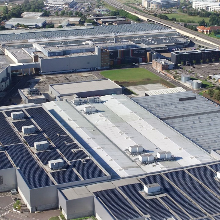 Aereal view of the MINI Plant in Oxford.