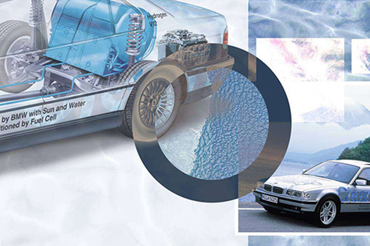 A historical hydrogen BMW 7 series.