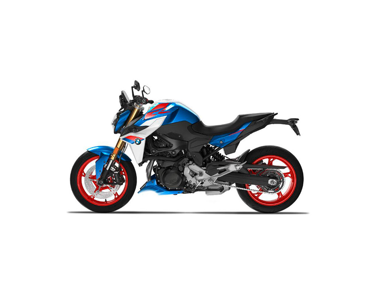 Blue, white and black BMW F 900 R