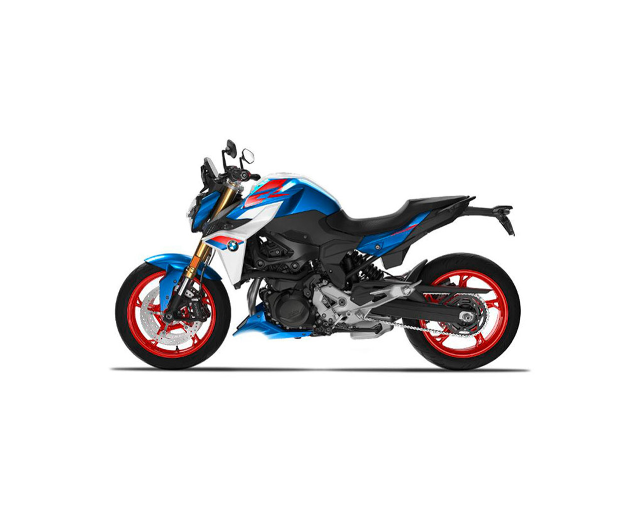 Blue, white and black BMW F 900 GS Adventure