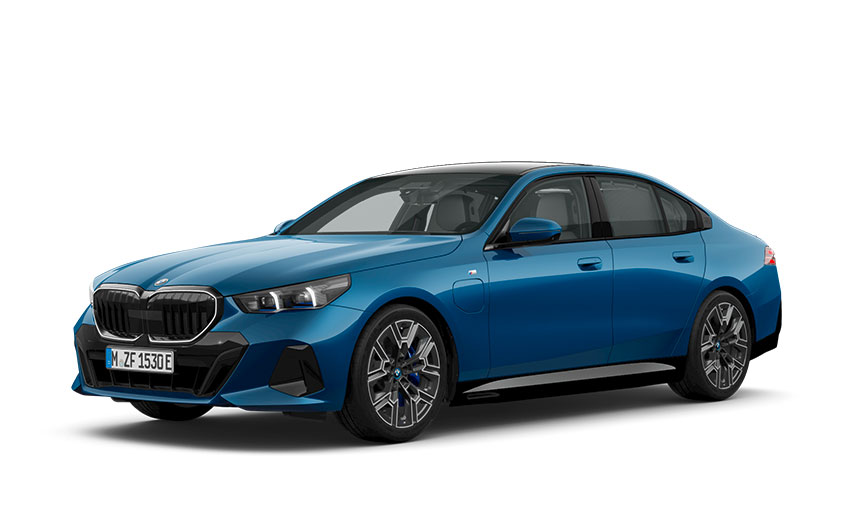 Blue BMW 5 Series