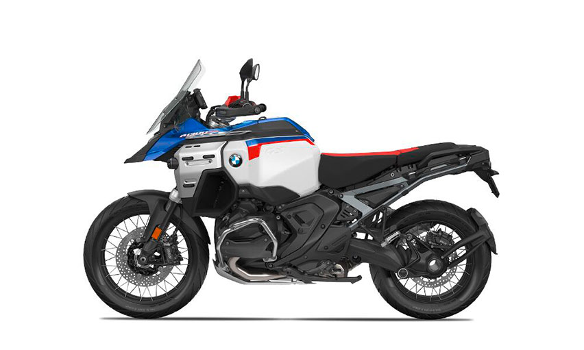 Black, white, red and blue BMW R 1300 GS Adventure