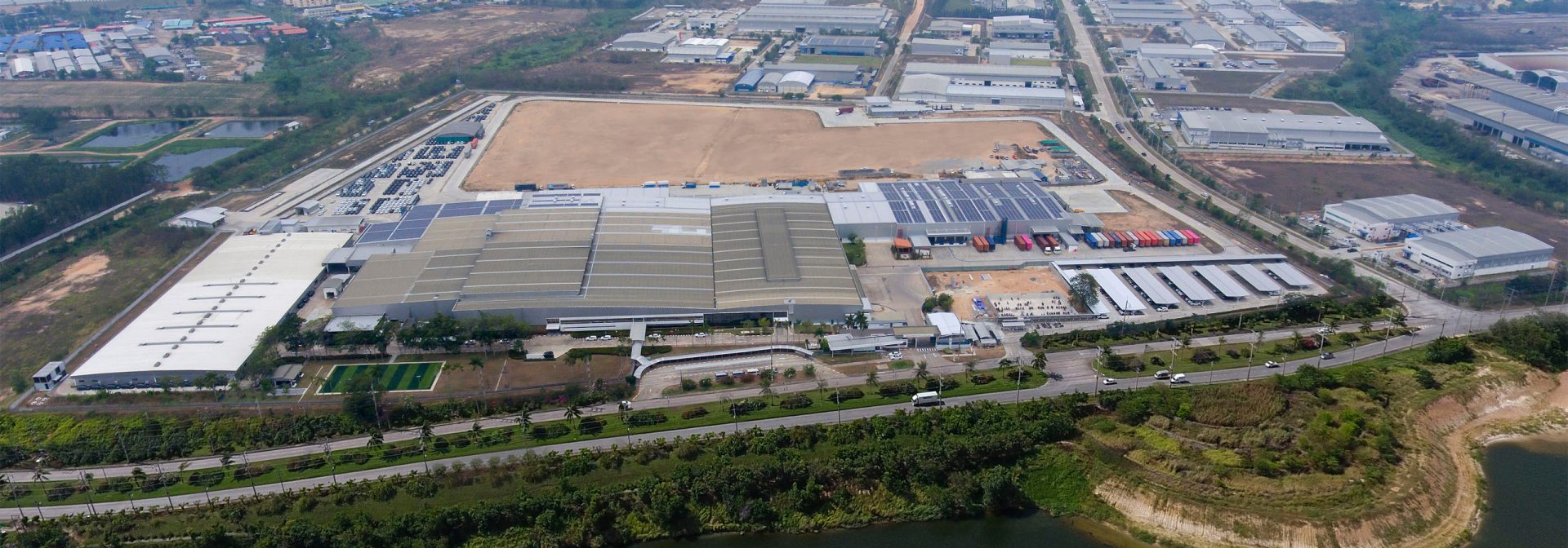 Aerial view of BMW Group plant Rayong