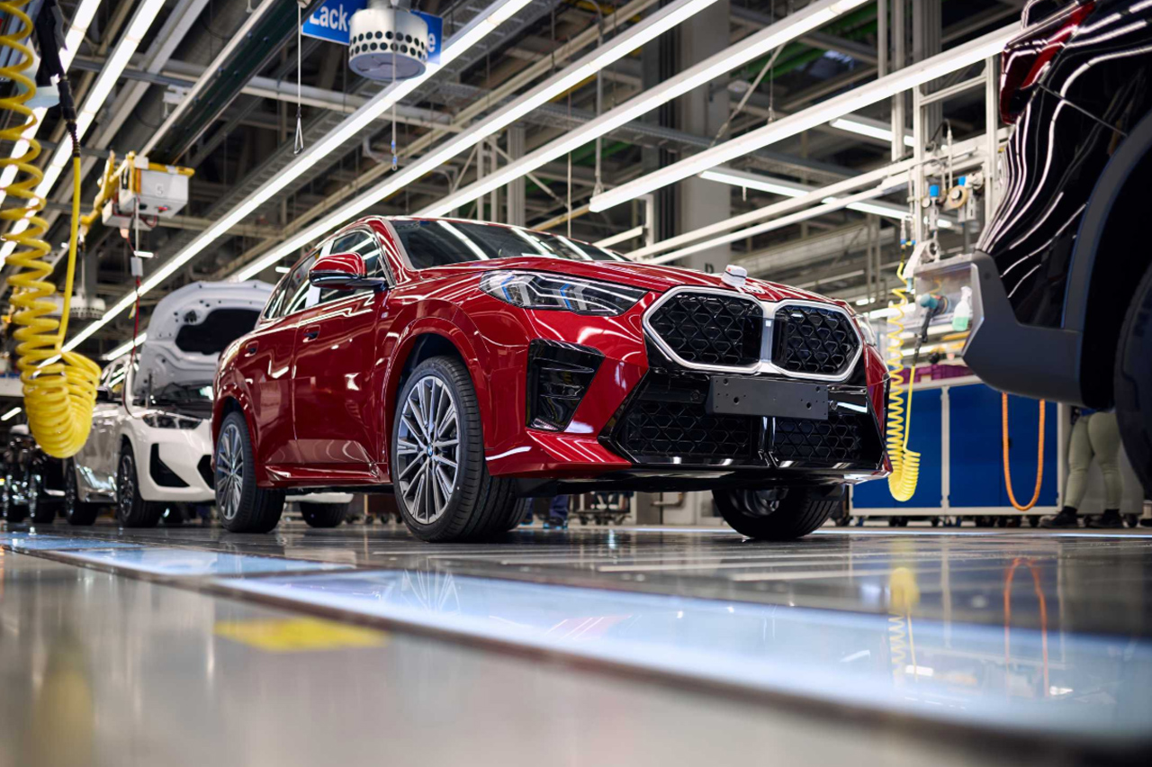 BMW iX2 at the finish line