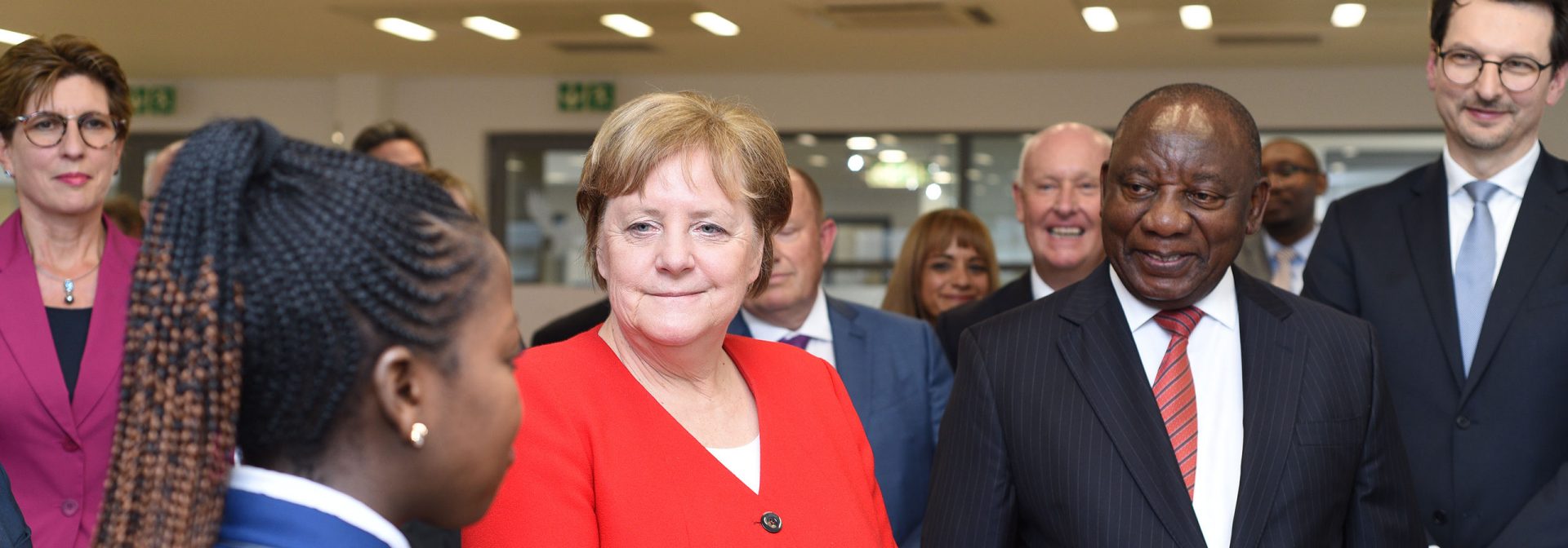  Portrait of Chancellor Angela Merkel in South Africa