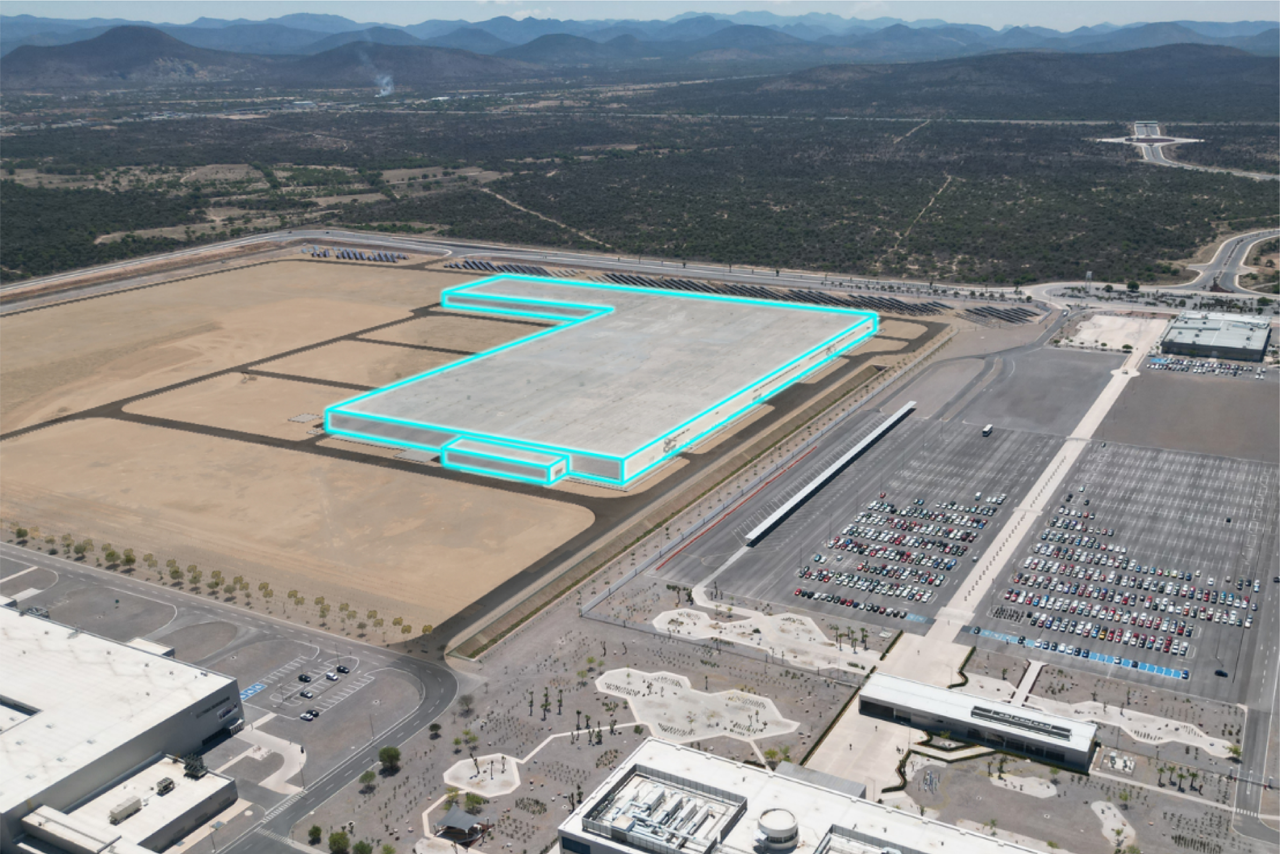 Aerial view of the Battery Production halls.