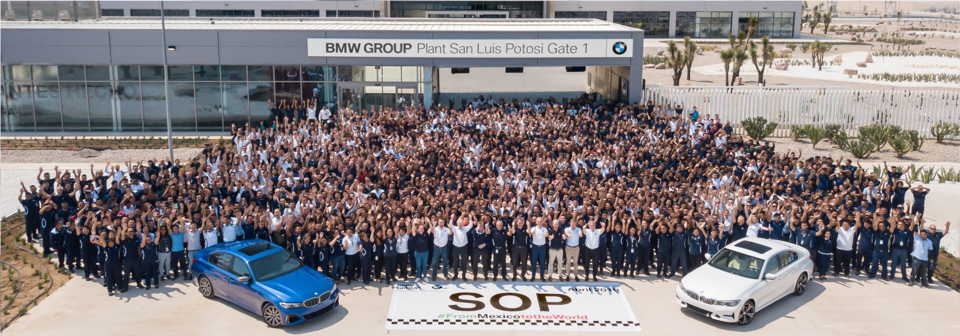 The entire BMW Group San Luis Potosi at the start of production of the BMW 3 series