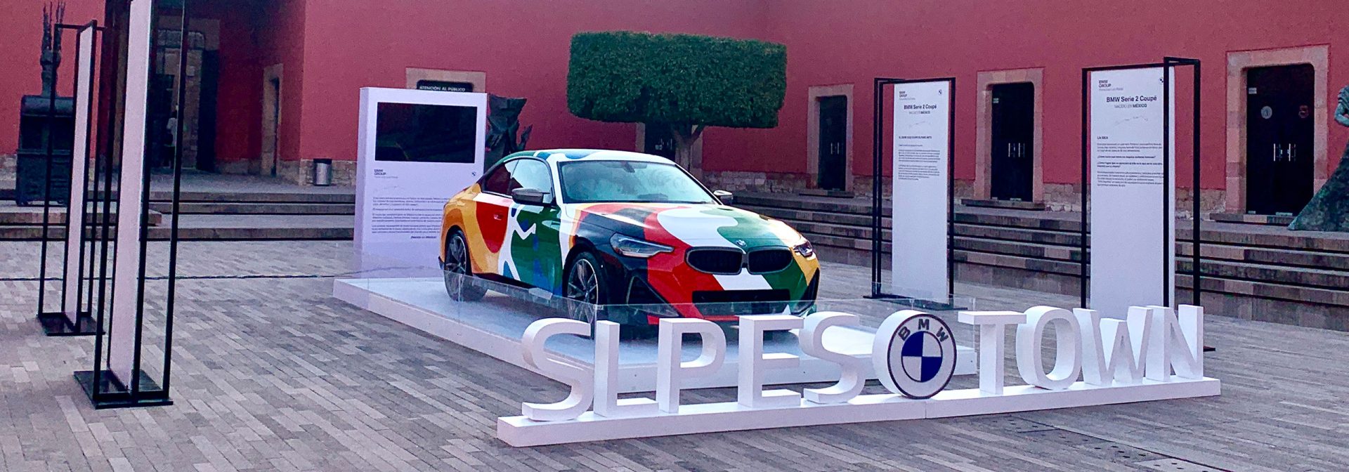 A colorful BMW 2 series at the San Luis Potosi plant