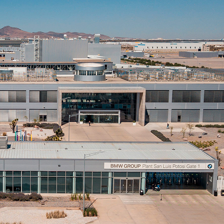 Entrada a la planta de BMW Group en San Luis Potosí