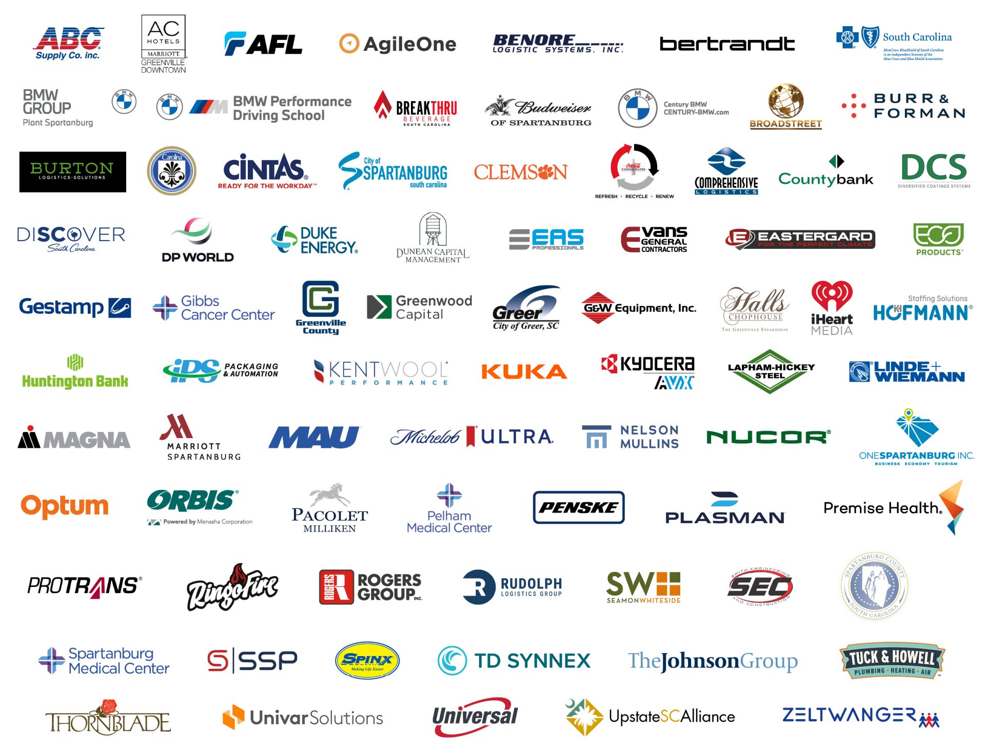 Sponsors logo collage. 