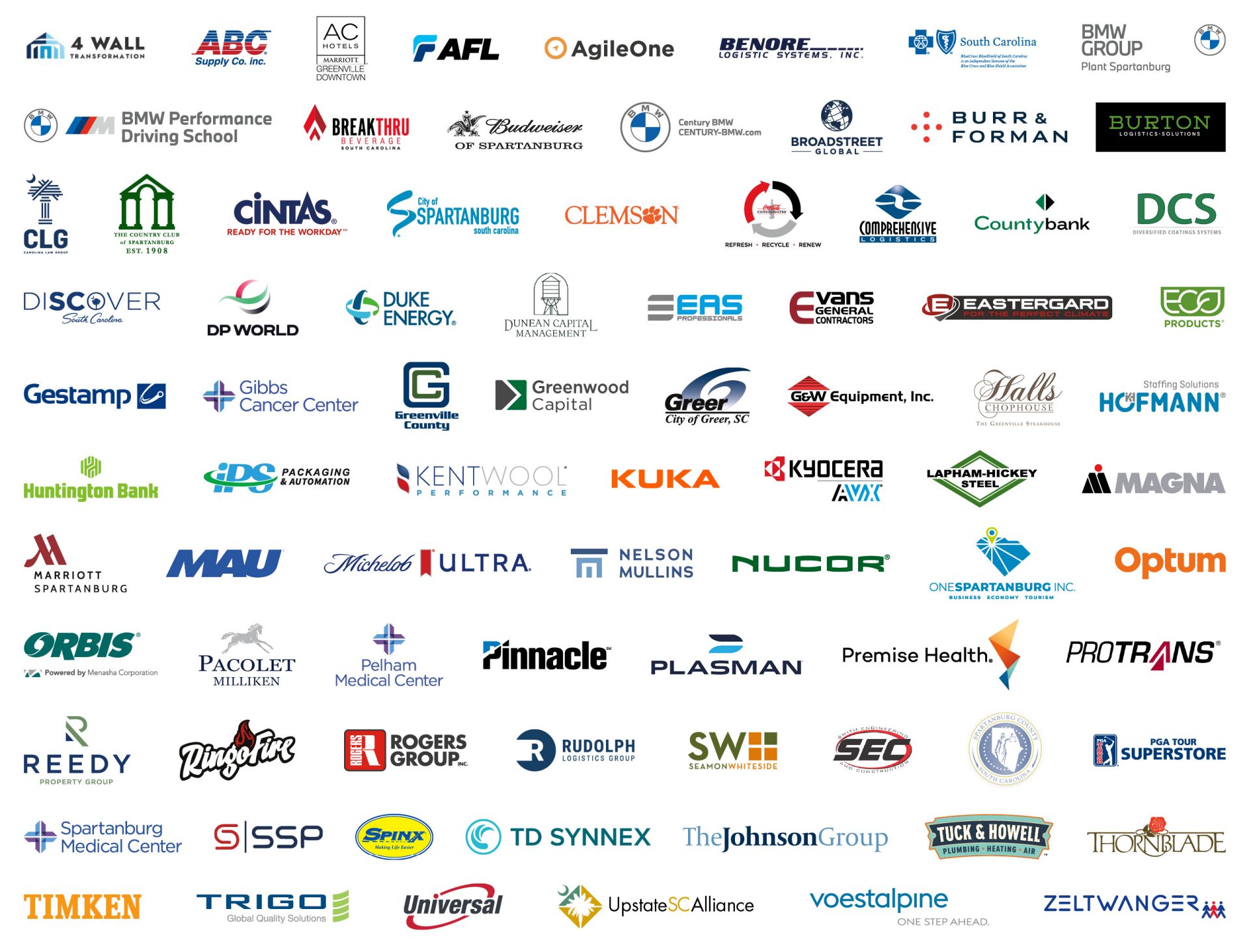 Sponsors logo collage. 