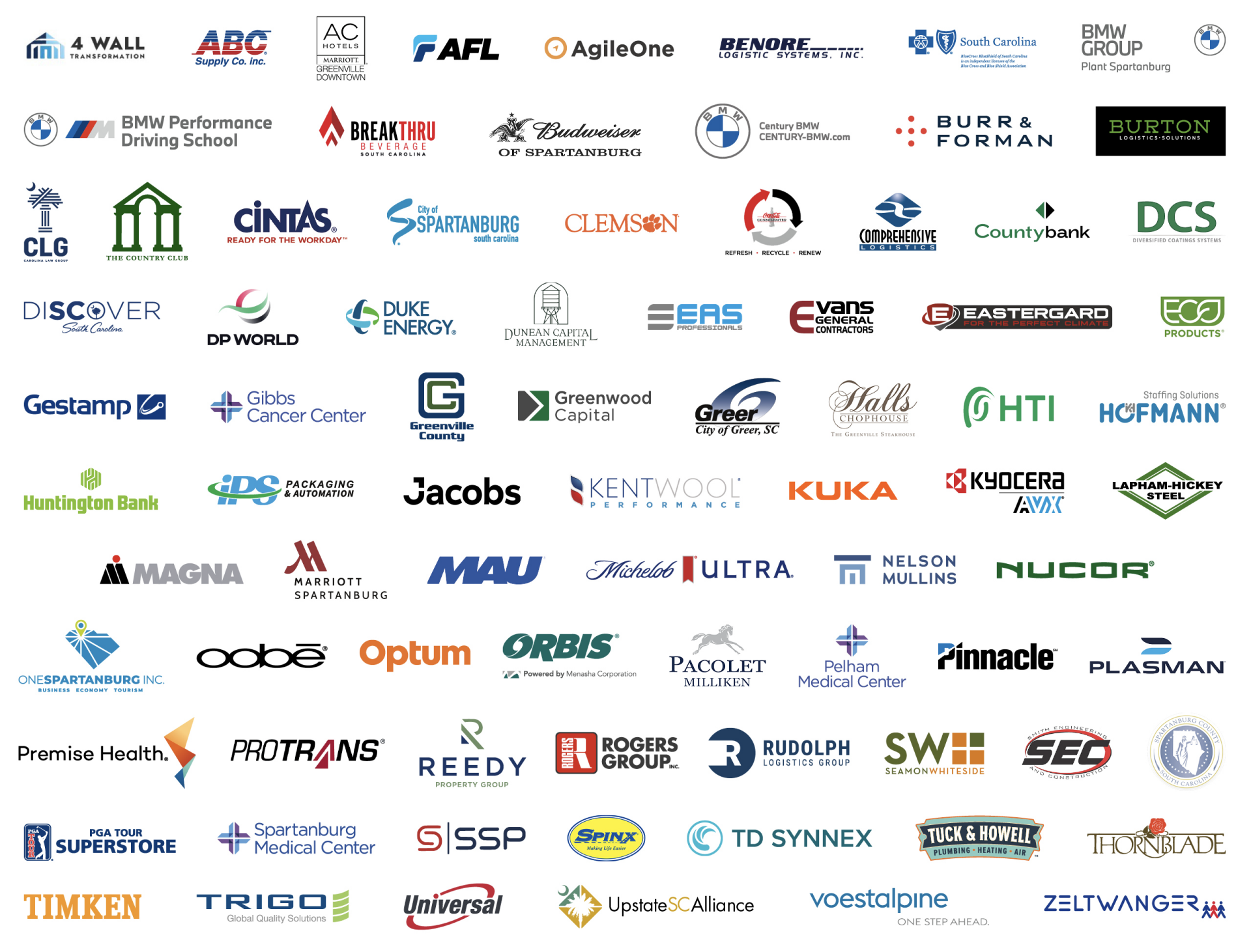 Sponsors logo collage. 