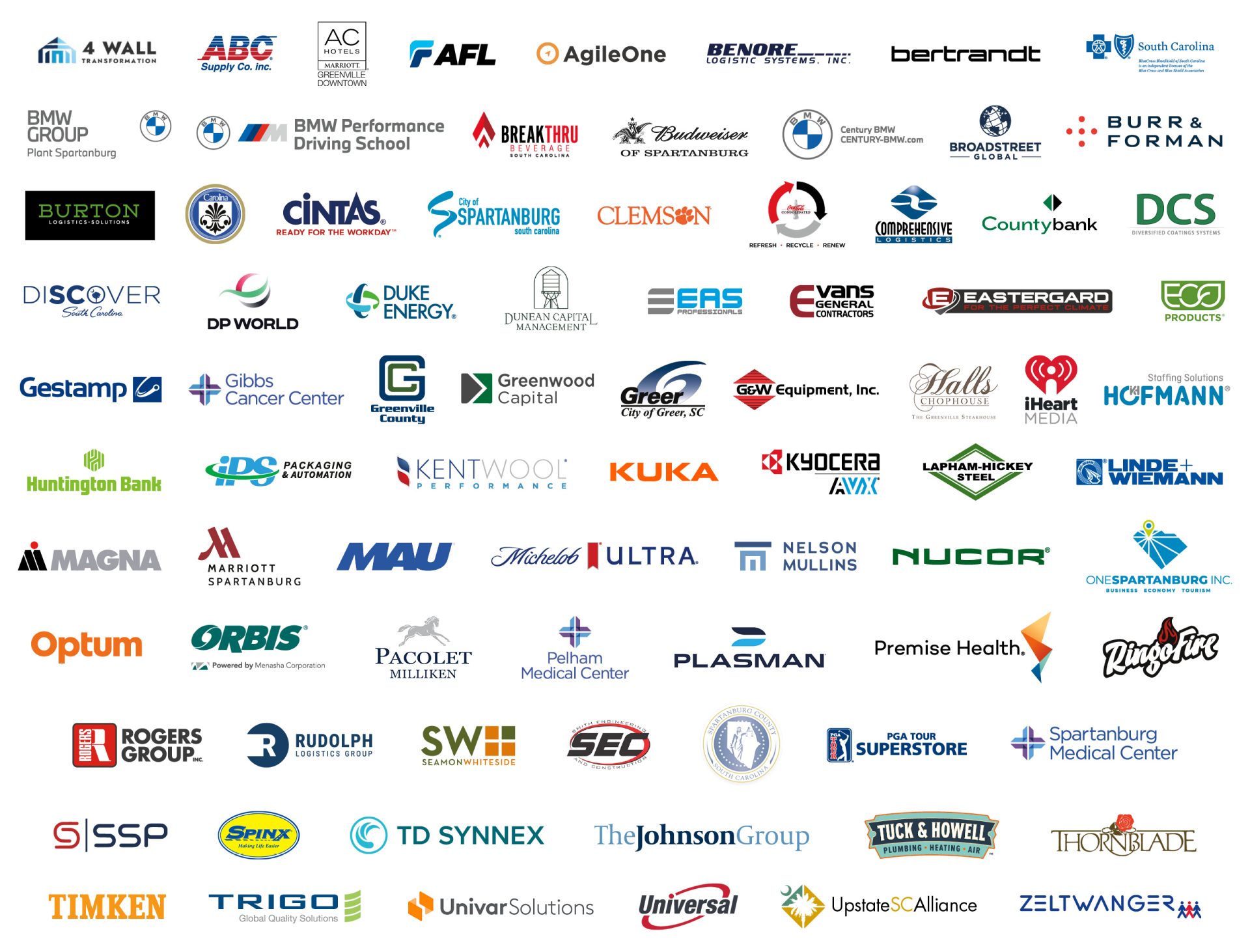 Sponsors logo collage. 