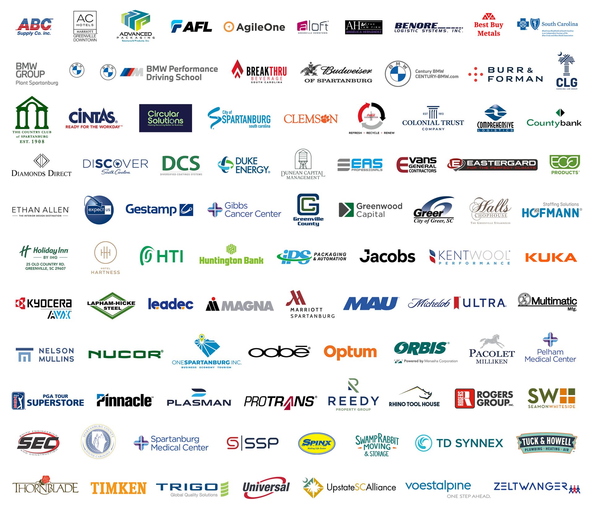 Sponsors logo collage. 