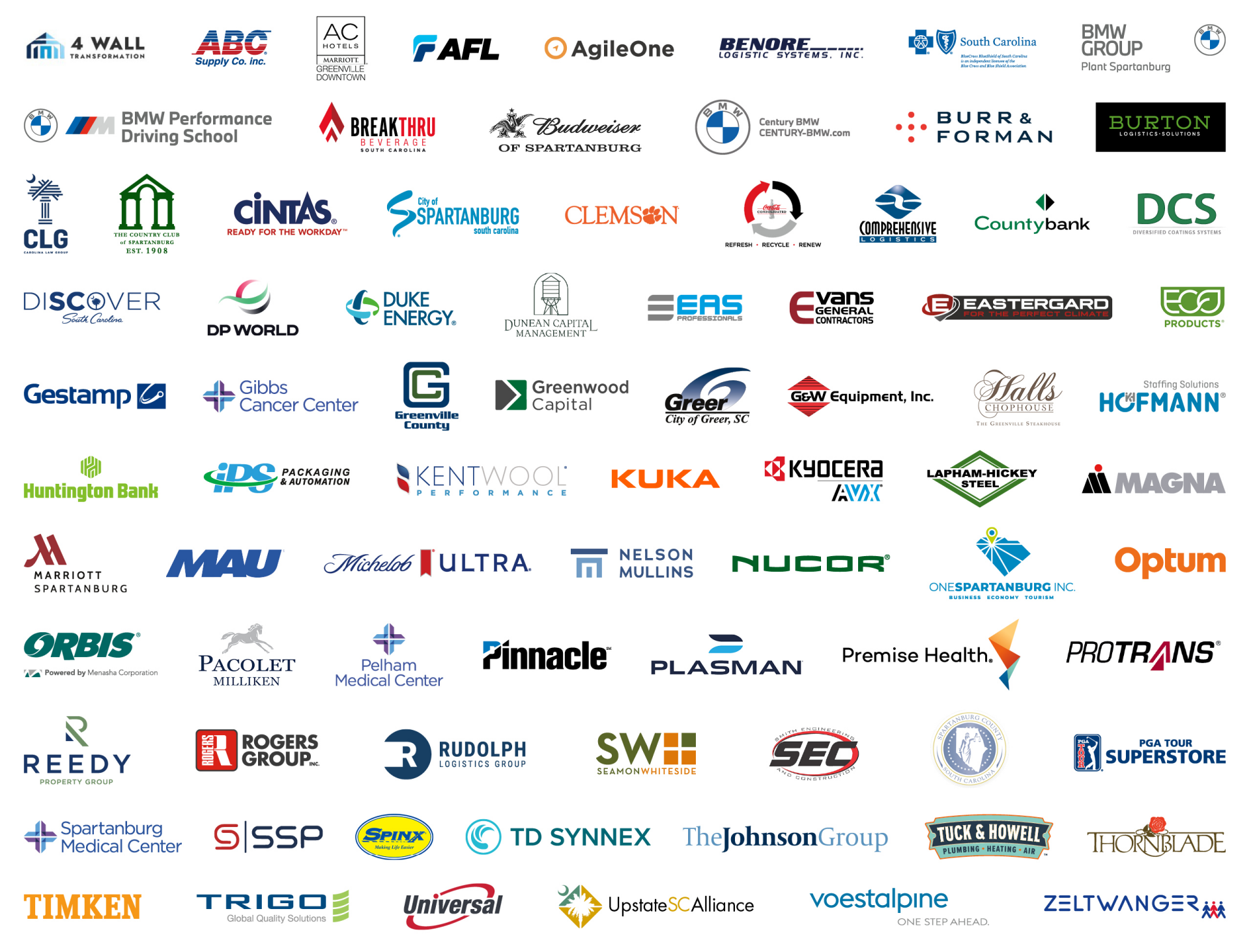 Sponsors logo collage. 