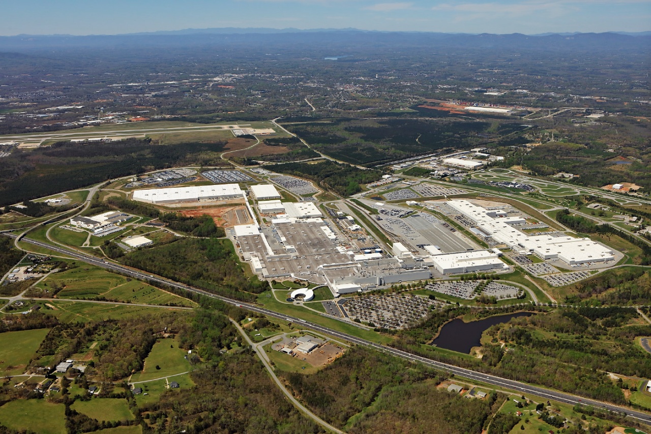 BMW Plant Spartanburg's 7-million-square-foot campus is located right off Highway 85. 