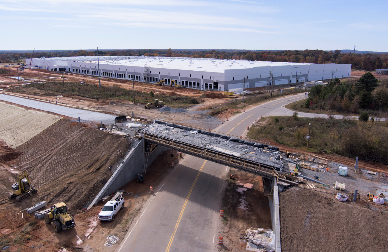 New building under construction to support logistics operation expansion. 