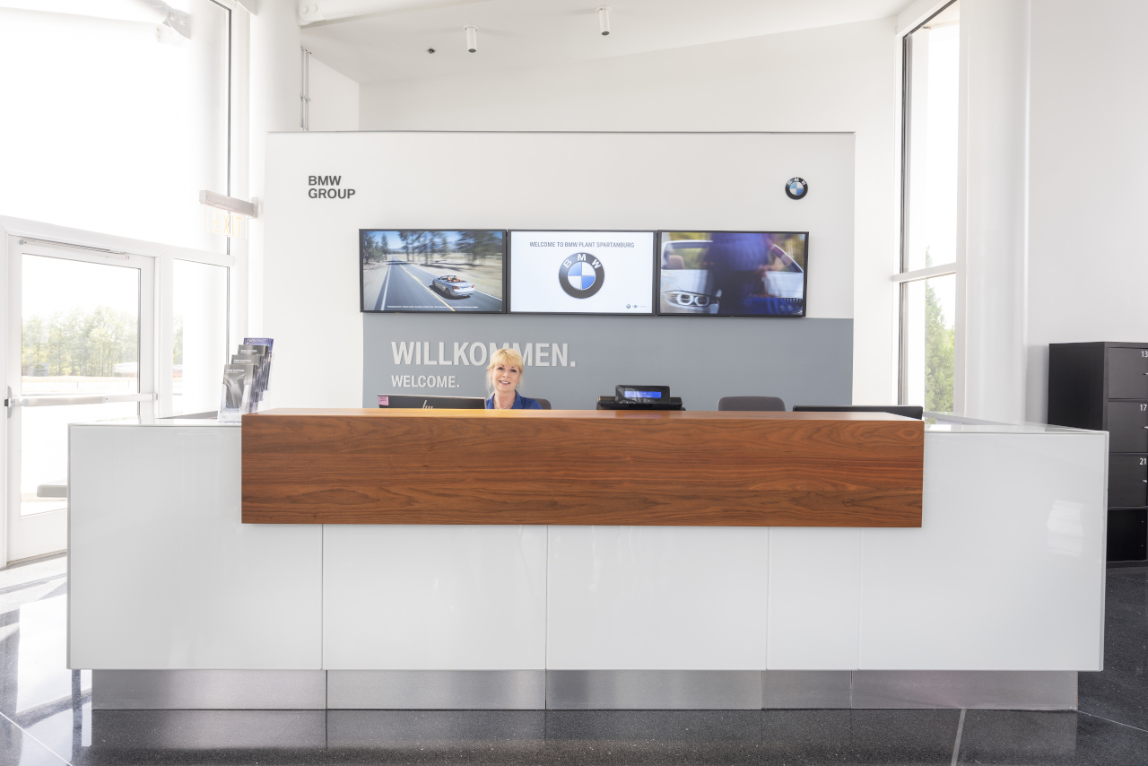 BMW Zentrum Welcome Desk.