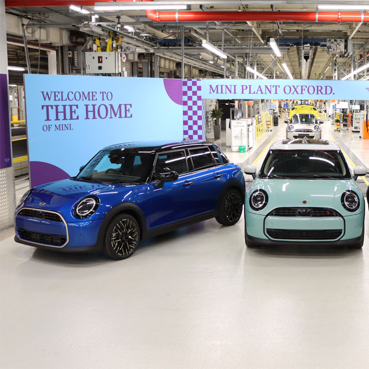 Two MINI Cooper at the MINI Plant in Oxford