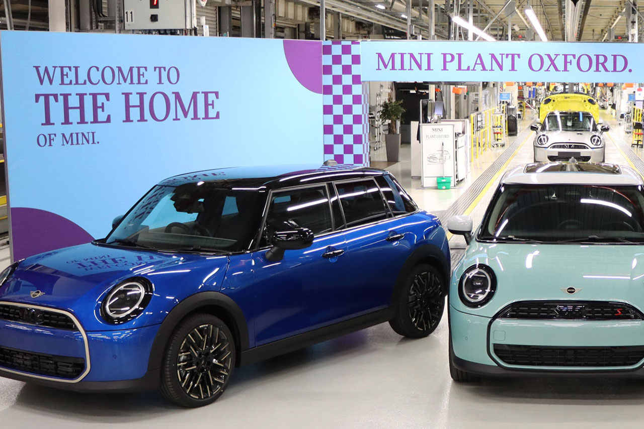 Three MINI Cooper at the MINI Plant in Oxford