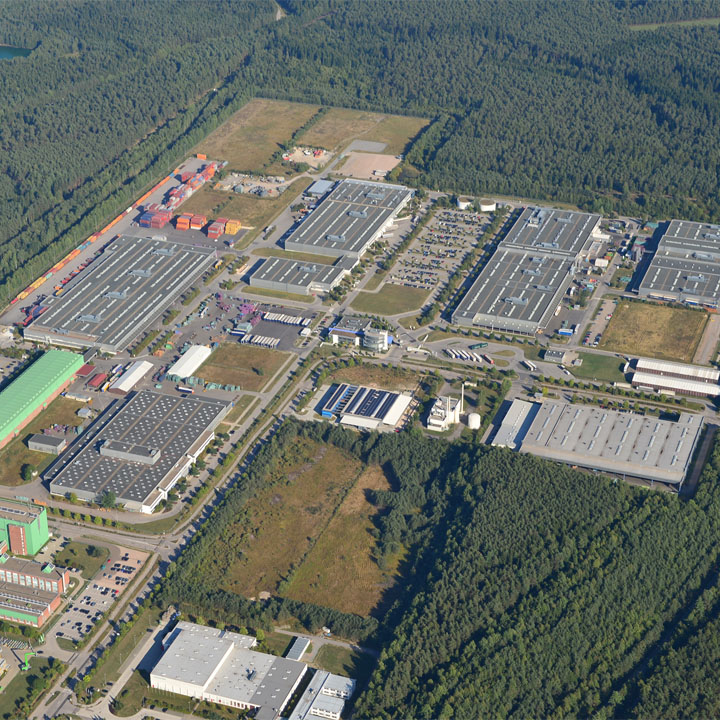 Aerial view of the BMW Group plant Wackersdorf