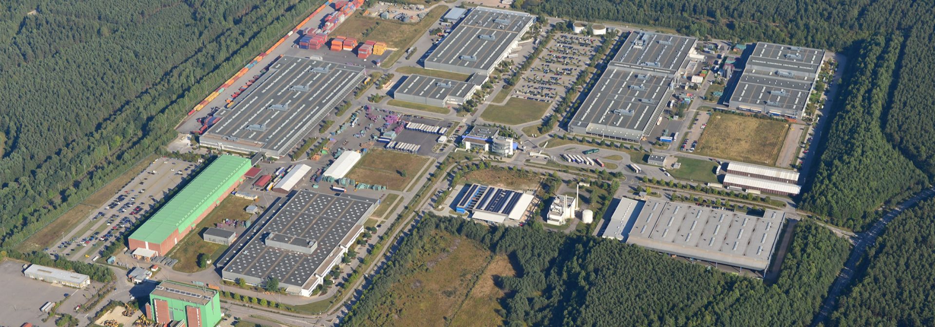 Aerial view of the BMW Group plant Wackersdorf